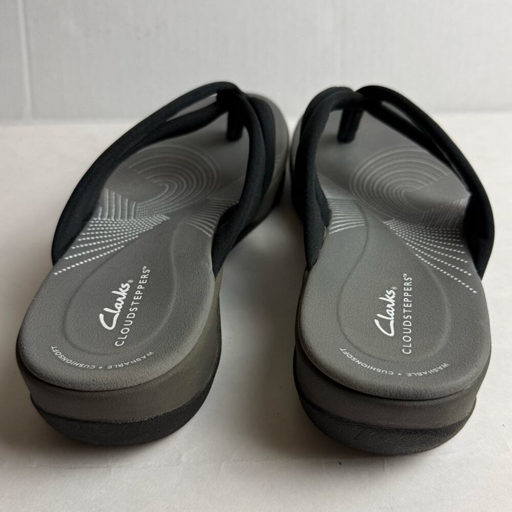 Clarks Cloudsteppers Arla Kaylie Thong Sandals Black 11M - Picture 5 of 9
